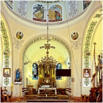 (82/153): Myczkowce - Cerkiew greckokatolicka pw. św. Jerzego w Myczkowcach (obecnie kościół rzymskokatolicki pw. Matki Boskiej Częstochowskiej), wnętrze