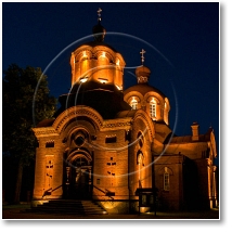 (3/72): Białowieża - cerkiew Św. Mikołaja, noc